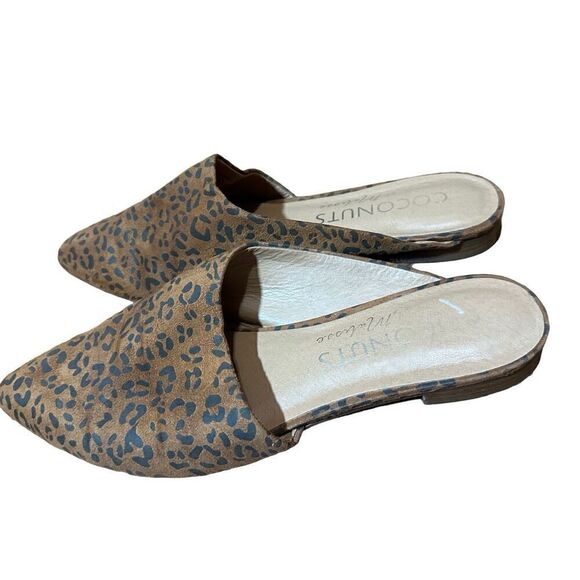 ANTHROPOLOGIE COCONUTS by MATISSE Animal-Printed Flats Sz 9 brown black leopard - Picture 2 of 10
